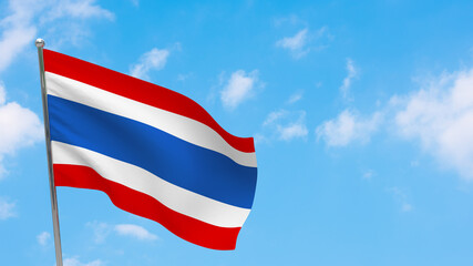 Thailand flag on pole