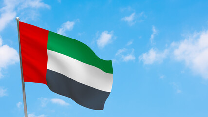 united arab emirates flag on pole