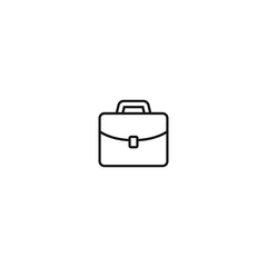 Briefcase line icon, linear style pictogram isolated on white. Suitcase, portfolio symbol.