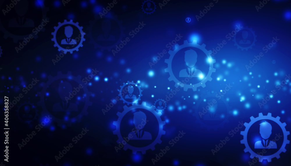 Aufkleber business network concept background, social networks and interaction concept, digital abstract techn