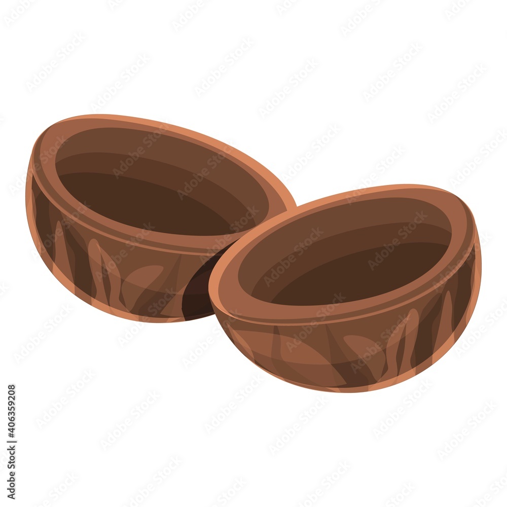 Poster nuts shell icon. cartoon of nuts shell vector icon for web design isolated on white background