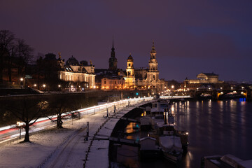Dresden im Winter; Schnee