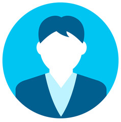 Circular avatar vector illustration (Male)