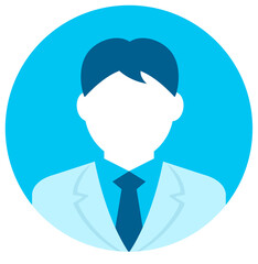 Circular avatar vector illustration (Male)