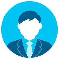 Circular avatar vector illustration (Male)