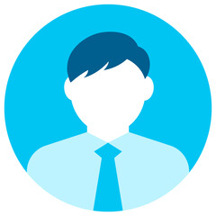 Circular avatar vector illustration (Male)