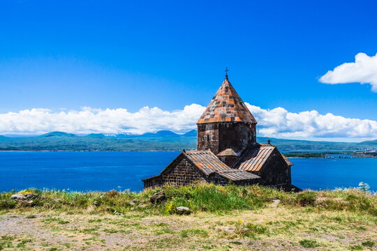 Sevanavank (Sevan Monastery)  at the northwestern shore of Lake Sevan in the Gegharkunik Province of Armenia