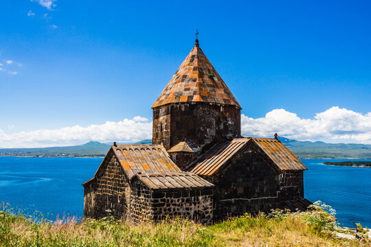 Sevanavank (Sevan Monastery)  at the northwestern shore of Lake Sevan in the Gegharkunik Province of Armenia