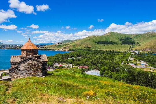 Sevanavank (Sevan Monastery)  at the northwestern shore of Lake Sevan in the Gegharkunik Province of Armenia