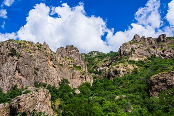 Fototapeta na wymiar View from The Geghard monastery, located southeast of Geghard village, near Goght, Armenia