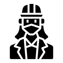 Engineer icon for web element , webpage, application, card, printing, social media, posts etc.