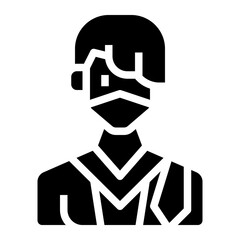 Judge icon for web element , webpage, application, card, printing, social media, posts etc.