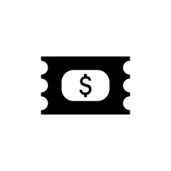 coupon icon or symbol in black simple style