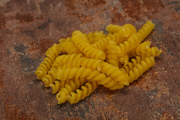 Raw Raw fusilly Italian pasta