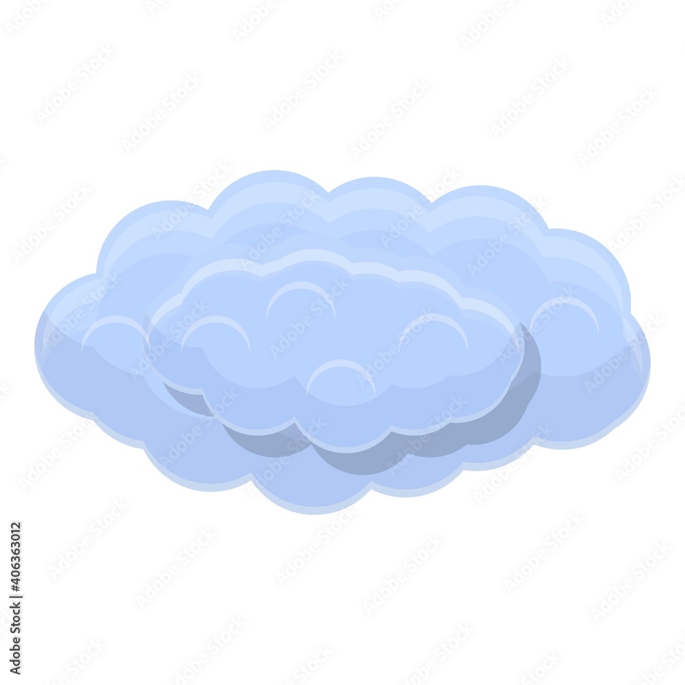 Poster autumn clouds icon. cartoon of autumn clouds vector icon for web design isolated on white background