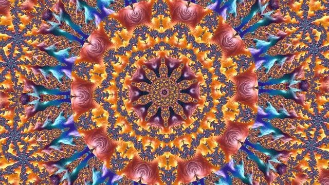 Abstract kaleidoscope background. Unique mandala design