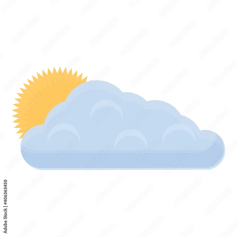 Aufkleber spring cloud icon. cartoon of spring cloud vector icon for web design isolated on white background