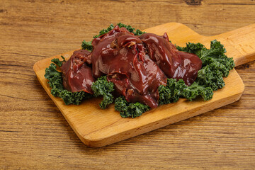 Raw chicken liver for cooking