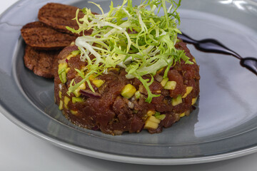 Raw Tuna fish Tartar snack