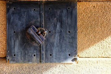 Close-up Old Metal Latch.