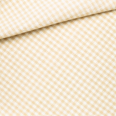 Crumpled beige check pattern fabric background