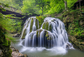 Bigar Waterfall one of the most beautiful waterfalls in the world. Romania.