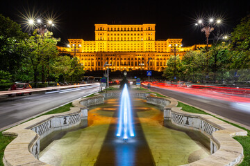 The Palace of the Parliament in Bucharest, Romania.