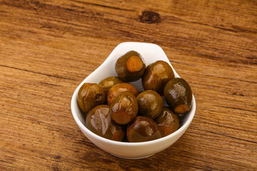 Marinated feijoa in the bowl
