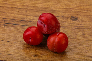 Ripe sweet tasty red plum