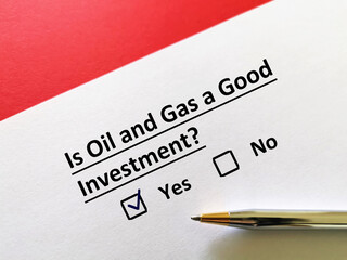 Questionnaire about oil and gas