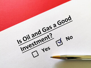 Questionnaire about oil and gas