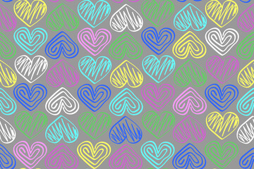 seamless pattern with hearts