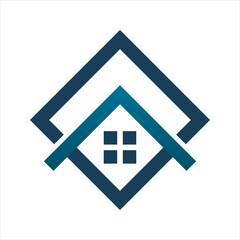 blue diamond real estate logo design