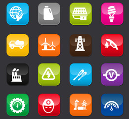 Alternative energy icons set