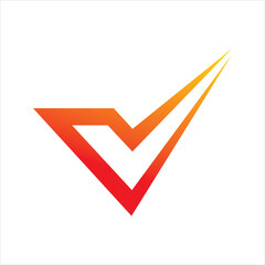 red check correct logo design