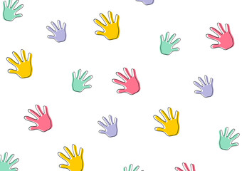 abstract background with a pretty and bright colorful palm design