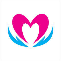 love hearth hand care logo design