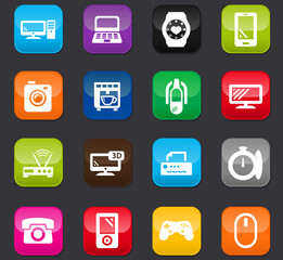 Devices icons set