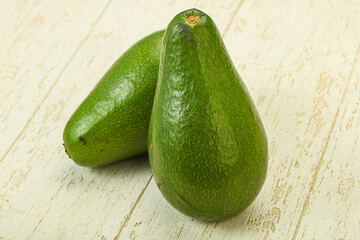 Two ripe exotic avocado vegetable