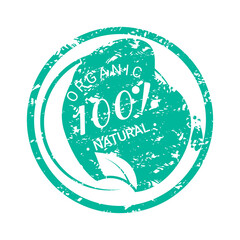 Organic natural stamp for guarantee eco warranty