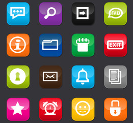 Forum interface icons set