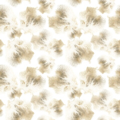 Seamless watercolor pattern of bright monochrome spots, splashes, brush strokes. Brown and gray. Watercolor texture. Design for backgrounds, wallpapers and more
