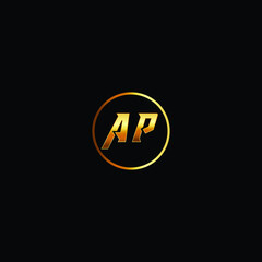 AP logo AP icon AP vector AP monogram AP letter AP minimalist AP triangle AP flat Unique modern flat abstract logo design 
