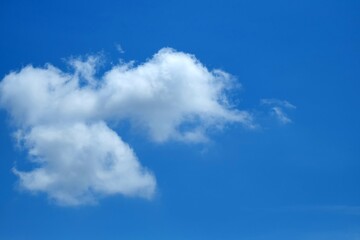 White Clouds with Blue Sky Background, Suitable for Natural Concept.