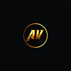 AV logo AV icon AV vector AV monogram AV letter AV minimalist AV triangle AV flat Unique modern flat abstract logo design 