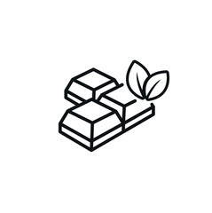 Vegan Chocolate Vector - Healthy Eating Snack - Vegan Chocolate bar - Eco Friendly Product - Vegan Lifestyle