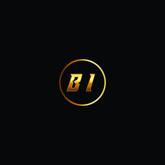 BI logo BI icon BI vector BI monogram BI letter BI minimalist BI triangle BI flat Unique modern flat abstract logo design 
