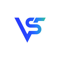 VS Monogram Initial Letter Sport Logo Design Concept