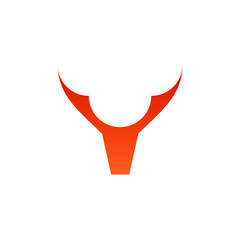 Deer Head Horn Modern Logo Design Concept