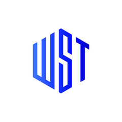 WST Monogram Letter Initial Industrial Corporate Logo Design Concept